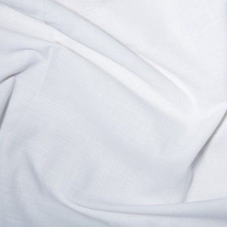 Soft Cotton Viscose Fabric (58 Inches) - Plain White Per Metre