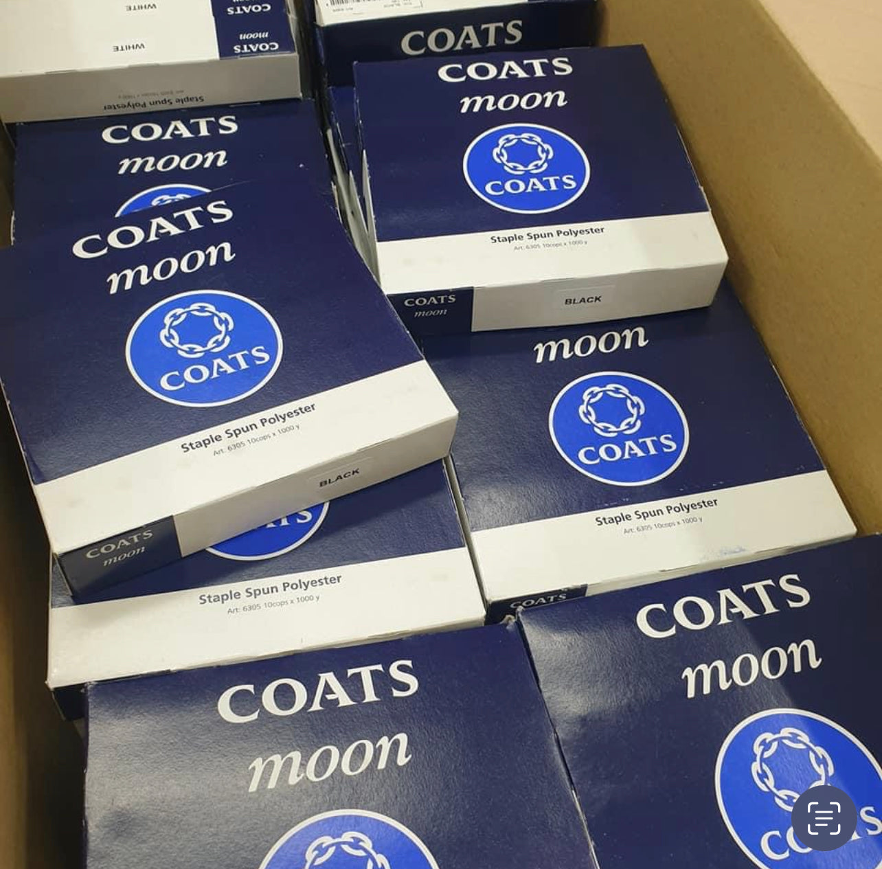 20x Coats Moon Threads 1000 Yards - Assorted Colours Overlocking & General Sewing
