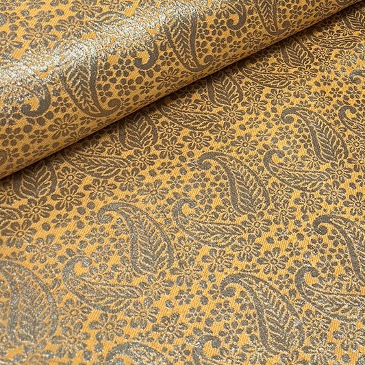 Polyester Silver Brocade Fabric  Black Metallic Jacquard Fabric