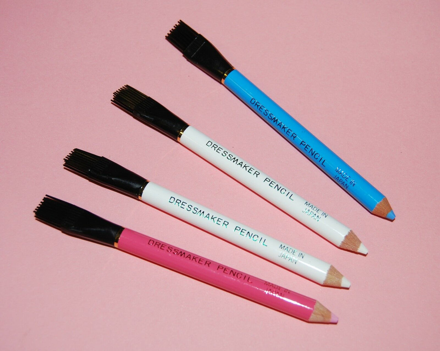 Chalk Pencils With Brush Tip - White Blue Pink